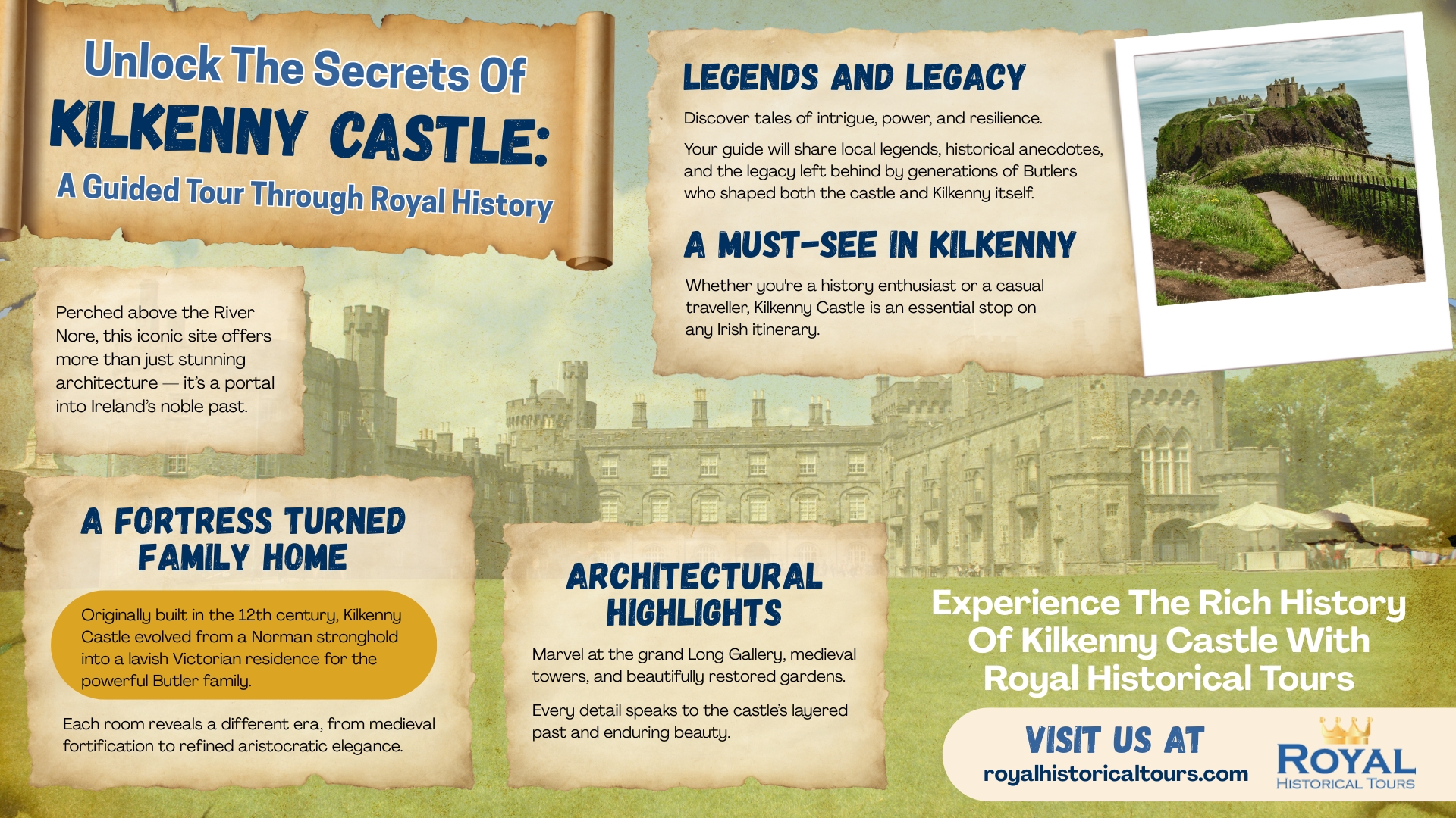 Unlock the Secrets of Kilkenny Castle: A Guided Tour Through Royal History- Infographic