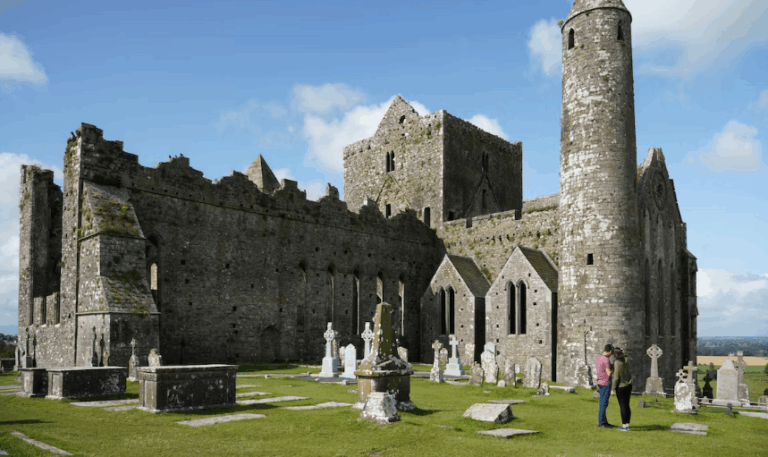 A 13th-century cathedral at the Rock of Cashel.