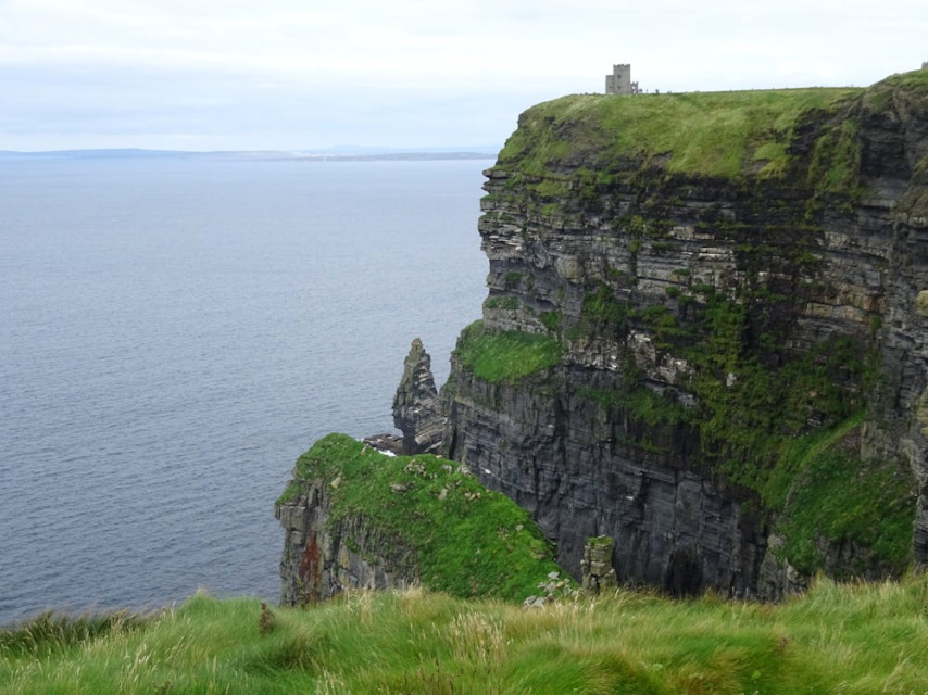 Cliffs of Moher overlooking the Atlantic Ocean.