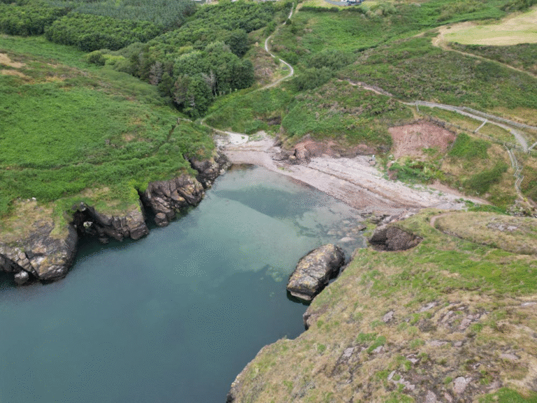aerial view of the Irish coastline