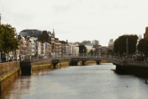Cityscape in Dublin, Ireland.