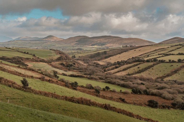 Rolling green hills of the Irish countryside